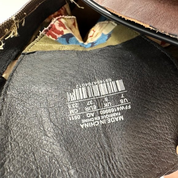 Women’s FOSSIL Leather Boots Size 7 Steampunk Lace Up Heels - Picture 11 of 15